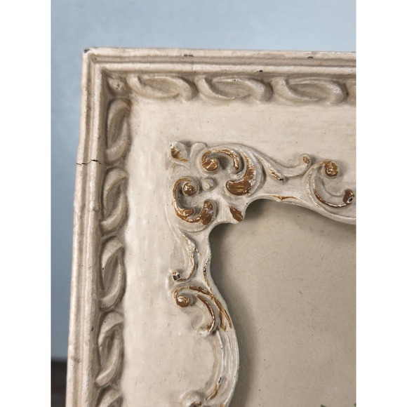 ANTIQUE French Plaster Botanical Frame 8x10 Cream & Gold Gilt early 1800s - Picture 5 of 8